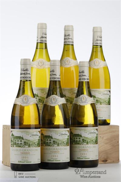 CHABLIS VAUDESIR 1994 - Billaud Simon - 6 Bottles