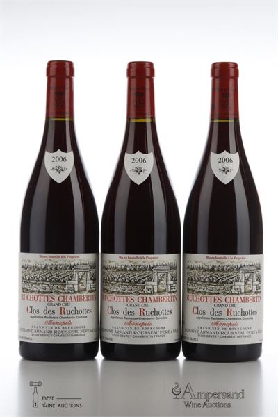 RUCHOTTES CHAMBERTIN CLOS DES RUCHOTTES 2006 - Armand Rousseau - 3 Bottles