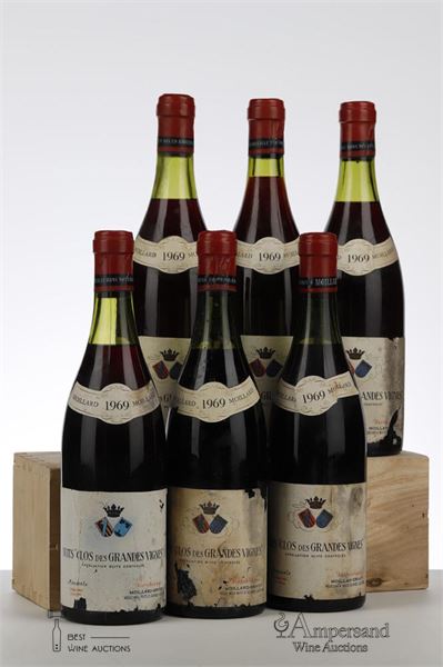 NUITS CLOS DES GRANDES VIGNES 1969 - Chopin mise Moillard Grivot - 6 Bottles