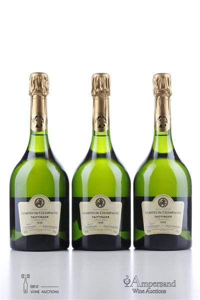 TAITTINGER COMTES DE CHAMPAGNE 1998 - Taittinger - 3 Bottles