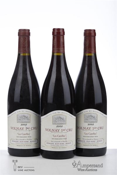 VOLNAY LES CARELLES 2002 - Jean Marc Bouley - 3 Bottles