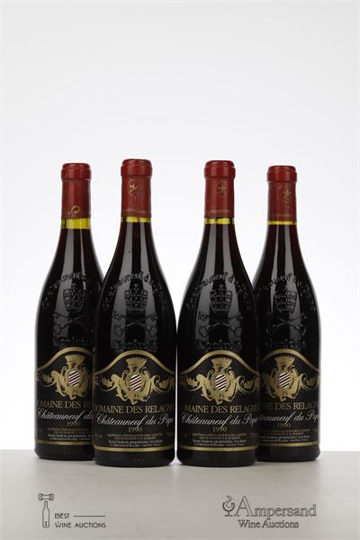 CHATEAUNEUF DU PAPE 1990 - Domaine des Relagnes - 4 Bottles