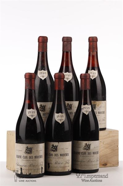 BEAUNE CLOS DES MOUCHES 1959 - Chanson MB - 6 Bottles