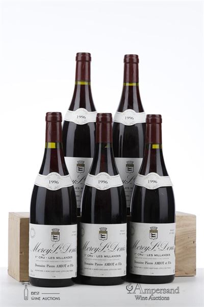 MOREY ST DENIS LES MILLANDES 1996 - Pierre Amiot - 5 Bottles