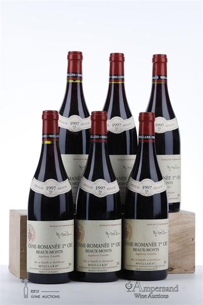 VOSNE ROMANEE BEAUX MONTS 1997 - Moillard - 6 Bottles