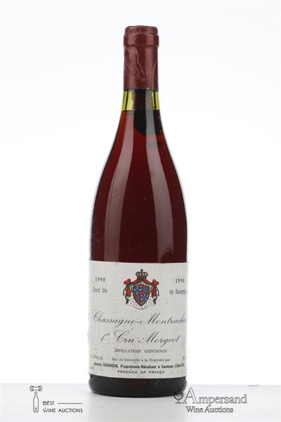 CHASSAGNE MONTRACHET ROUGE MORGEOT 1990 - Jacques Girardin - 1 Bottle