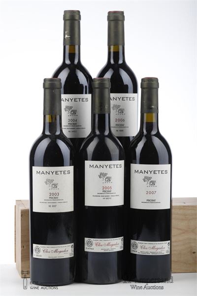 CLOS MOGADOR MANYETES 2003+2004+2005+2006 +2007 MIXED - Isabelle et Rene Barbier - 5 Bottles