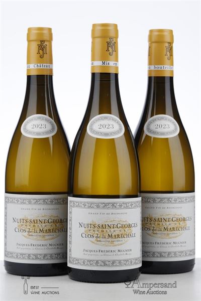 NUITS ST GEORGES BLANC CLOS DE LA MARECHALE 2023 - Jacques Frederic Mugnier - 3 Bottles