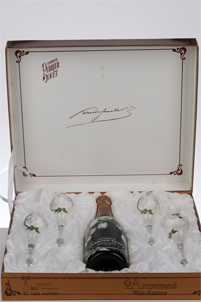 PERRIER JOUET BELLE EPOQUE 1976 - Perrier Jouet - 1 Bottle - Giftbox with 4 Glases
