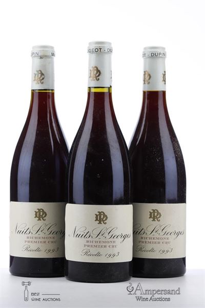 NUITS ST GEORGES LA RICHEMONE 1993 - Marc Rougeot Dupin - 3 Bottles