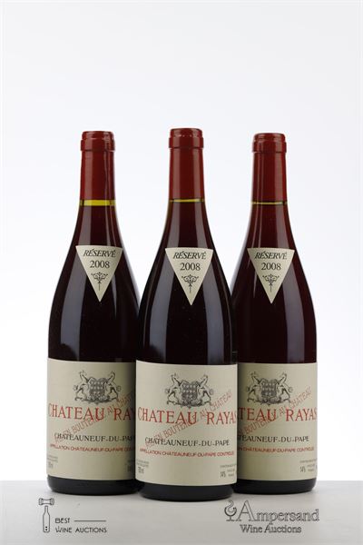 CHATEAUNEUF DU PAPE RAYAS 2008 - Reynaud - 3 Bottles