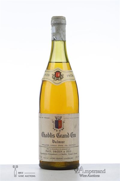 CHABLIS VALMUR 1978 - Paul Droin - 1 Bottle