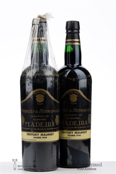 MADEIRA HENRIQUES CENTURY MALMSEY SOLERA 1900 - Henriques & Henriques - Mise en bouteille par L'Importateur - 2 Bottles