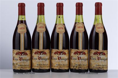 CLOS VOUGEOT 1978 - Cathiard Molinier - 5 Bottles