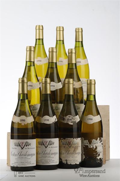 CORTON CHARLEMAGNE 1990 - Gaston et Pierre Ravaut - 10 Bottles