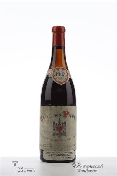 CHATEAUNEUF DU PAPE CLOS DES PAPES 1967 - Paul Avril - Mb - 1 Bottle