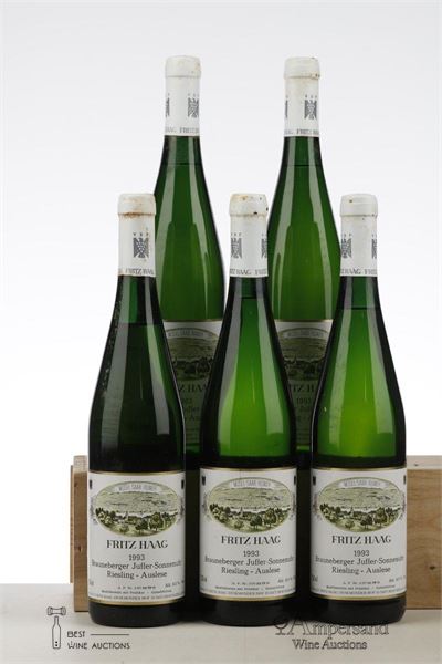 BRAUNEBERGER JUFFER SONNENUHR RIESLING AUSLESE 1993 - Fritz Haag - 5 Bottles
