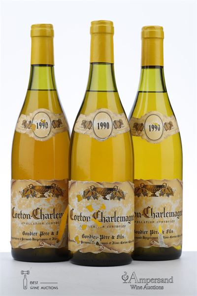 CORTON CHARLEMAGNE 1990 - Boudier - 3 Bottles