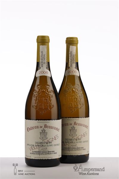 CHATEAUNEUF DU PAPE BLANC BEAUCASTEL ROUSSANNE VIEILLES VIGNES 2006 - Beaucastel - 2 Bottles