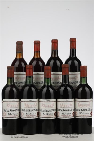 GRAND ST JULIEN 1967 - Borie Manoux - 9 Bottles