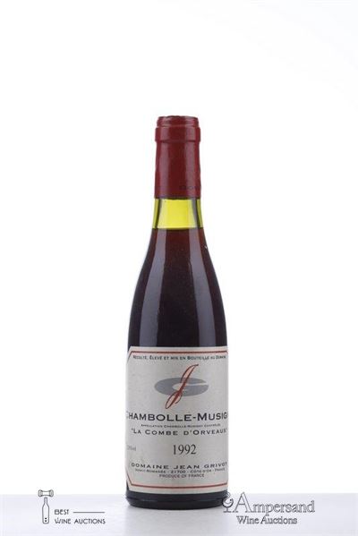 CHAMBOLLE MUSIGNY LA COMBE D'ORVEAUX 1992 - Jean Grivot - 1 Half Bottle
