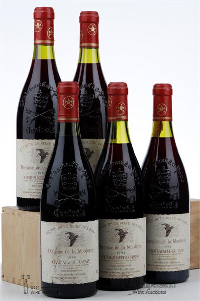 CHATEAUNEUF DU PAPE DOMAINE DE LA MORDOREE CUVEE DE LA REINE DES BOIS 1994 - Domaine de la Mondorree - 5 Bottles
