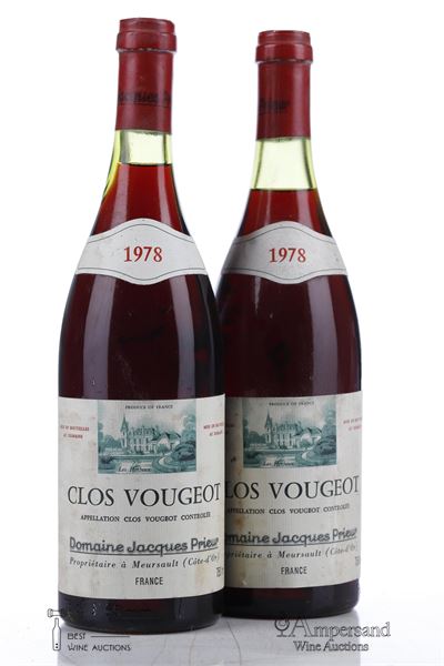 CLOS VOUGEOT 1978 - Jacques Prieur - 2 Bottles
