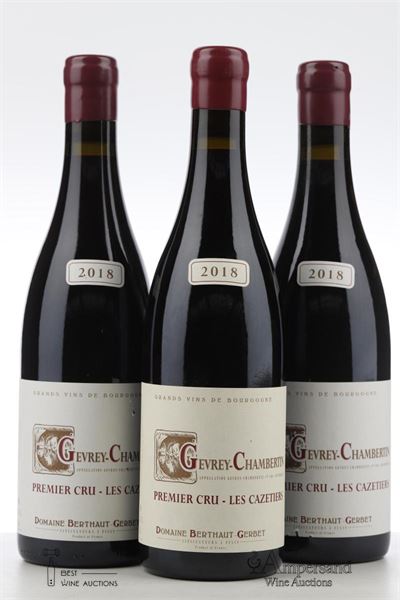 GEVREY CHAMBERTIN LES CAZETIERS 2018 - Berthaut Gerbet - 3 Bottles