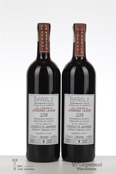 BAROLO DEL COMUNE GRINZANE CAVOUR 2018 - Canonica - 2 Bottles