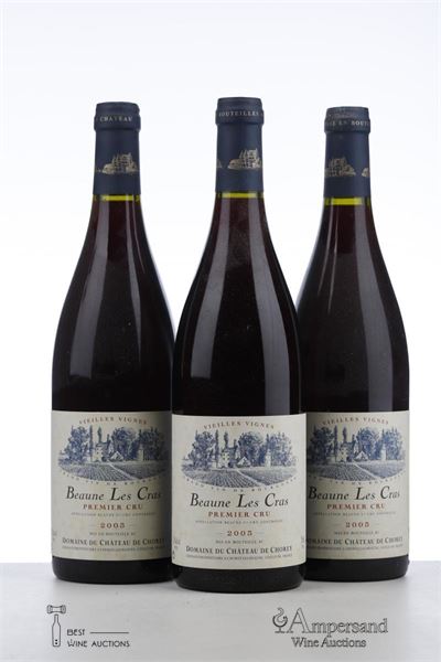 BEAUNE LES CRAS VIEILLES VIGNES 2005 - Chateau de Chorey - 3 Bottles