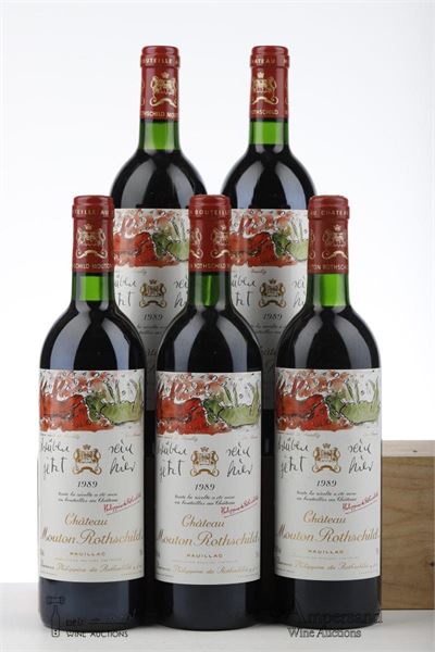 MOUTON ROTHSCHILD 1989 - Mc - 5 Bottles