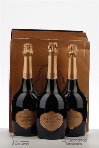 LAURENT PERRIER GRANDE CUVEE ALEXANDRA ROSE 2007 - Laurent Perrier - 3 Bottles - Oc 3