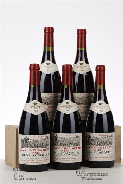 GEVREY CHAMBERTIN CLOS ST JACQUES 1992 - Armand Rousseau - 5 Bottles