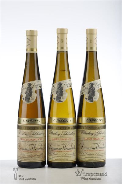RIESLING SCHLOSSBERG CUVEE SAINTE CATHERINE L'INEDIT 1*2001 + 2*2015    - Weinbach - 3 Bottles