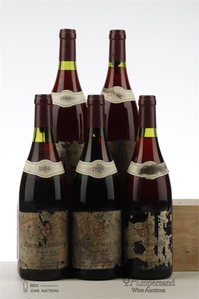 CHARMES CHAMBERTIN 1986 - Guy Castagnier - 5 Bottles