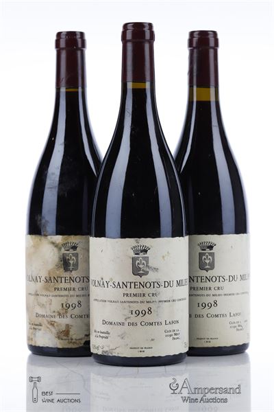VOLNAY SANTENOTS DU MILIEU 1998 - Comtes Lafon - 3 Bottles