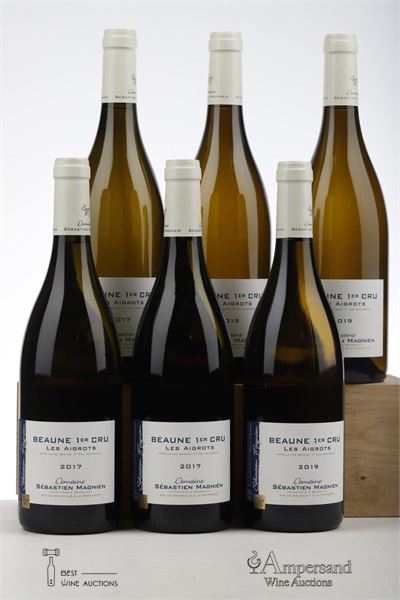 BEAUNE BLANC LES AIGROTS 3*2017 + 3*2019  - Sebastien Magnien - 6 Bottles