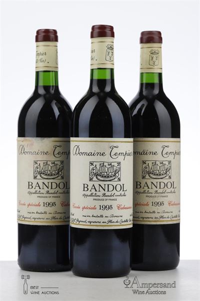 BANDOL CUVEE SPECIALE CABASSAOU 1995 - Tempier - 3 Bottles