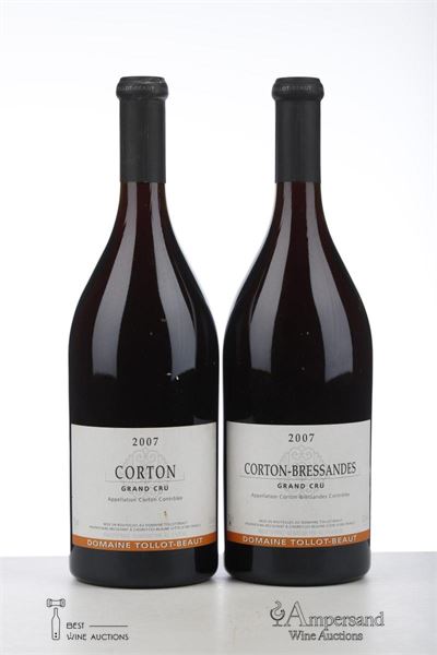LOT CORTON + CORTON BRESSANDES 2007 - Tollot Beaut  - 2 Bottles