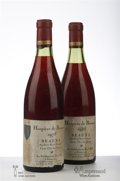 HOSPICES DE BEAUNE BEAUNE CUVEE CLOS DES AVAUX 1975 - Hospices de Beaune - 2 Bottles