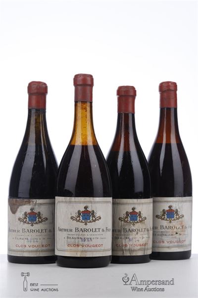 CLOS VOUGEOT 1964 - Arthur Barolet - 4 Bottles