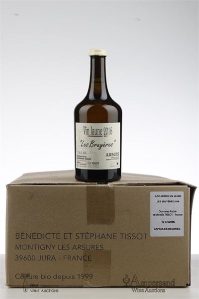 VIN JAUNE ARBOIS LES BRUYERES 2016 - Benedicte et Stephane Tissot - 12 x 0,620Ltr - Oc 12