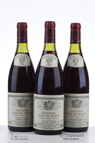 SANTENAY CLOS DE MALTE 1991 - Louis Jadot - 3 Bottles