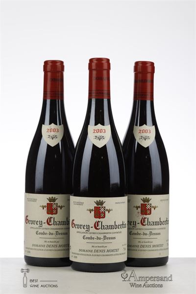 GEVREY CHAMBERTIN COMBE DU DESSUS 2003 - Denis Mortet - 3 Bottles