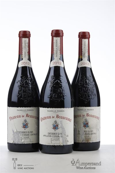CHATEAUNEUF DU PAPE BEAUCASTEL 2012 - Beaucastel - 3 Bottles
