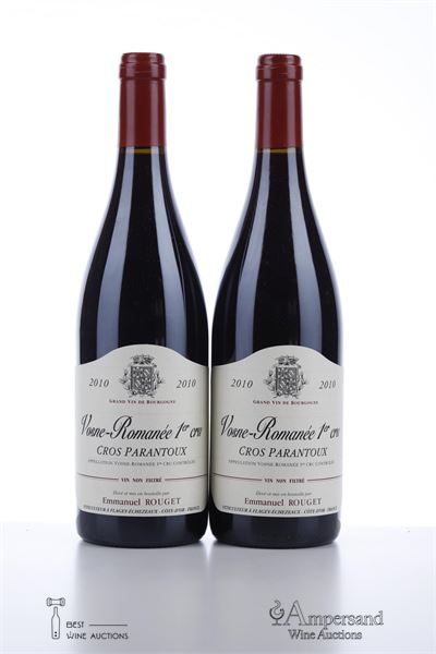 VOSNE ROMANEE CROS PARANTOUX 2010 - Emmanuel Rouget - 2 Bottles