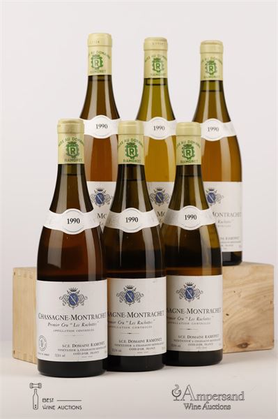 CHASSAGNE MONTRACHET BLANC LES RUCHOTTES 1990 - Ramonet - 6 Bottles