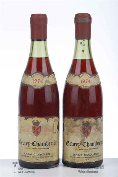 GEVREY CHAMBERTIN 1974 - Andre Coquard - 2 Bottles
