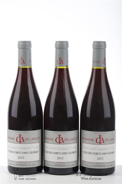NUITS ST GEORGES CLOS DES FORETS ST GEORGES 2012 - Domaine de l'Arlot - 3 Bottles