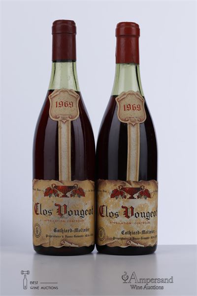 CLOS VOUGEOT 1969 - Cathiard Molinier - 2 Bottles